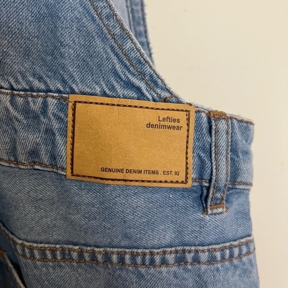Lefties Denim Shortall Overalls Small - Picture 5 of 6